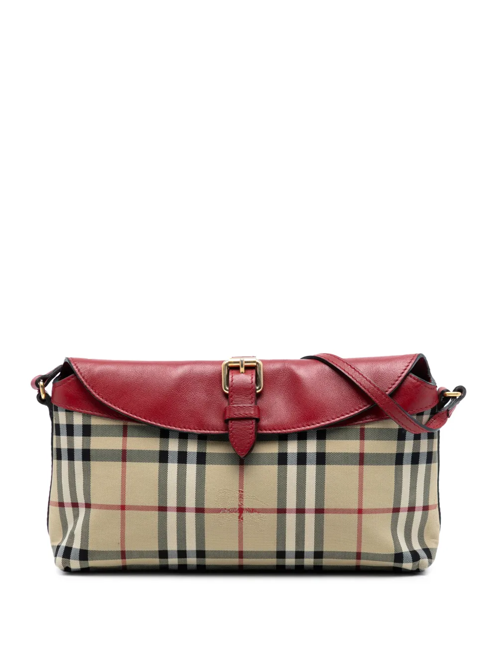 Burberry Pre-Owned 2000-2017 Haymarket Check Canvas Leah crossbody bag - Marrone