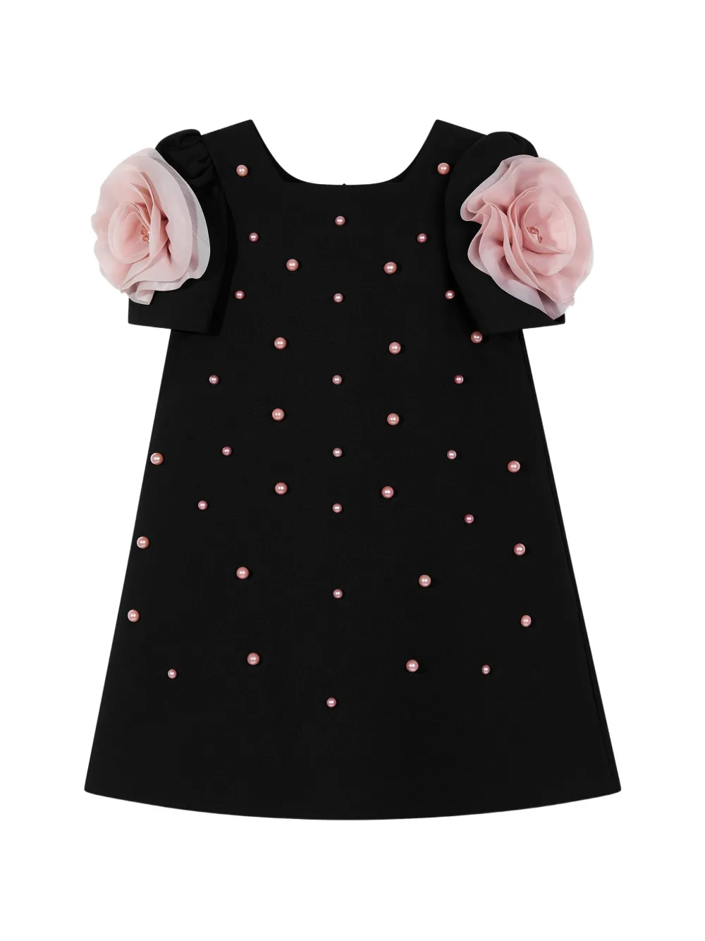 Dress & Fleur Jurk set met roosapplicatie Zwart