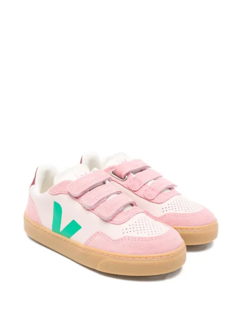 VEJA Kids V-10 touch-strap leather sneakers