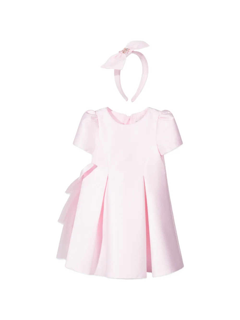 Dress & Fleur bow-embellishment A-line dress set - Rosa