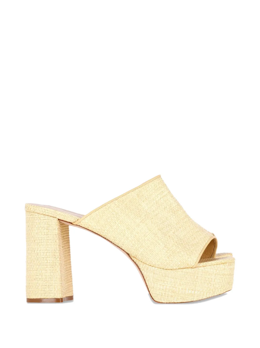 Porte & Paire weaved platform sandals - Nude