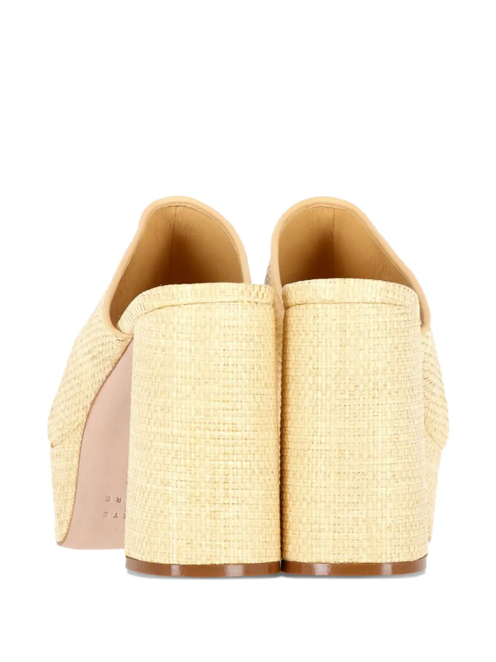  Porte & Paire Weaved Platform Sandals - Neutrals 