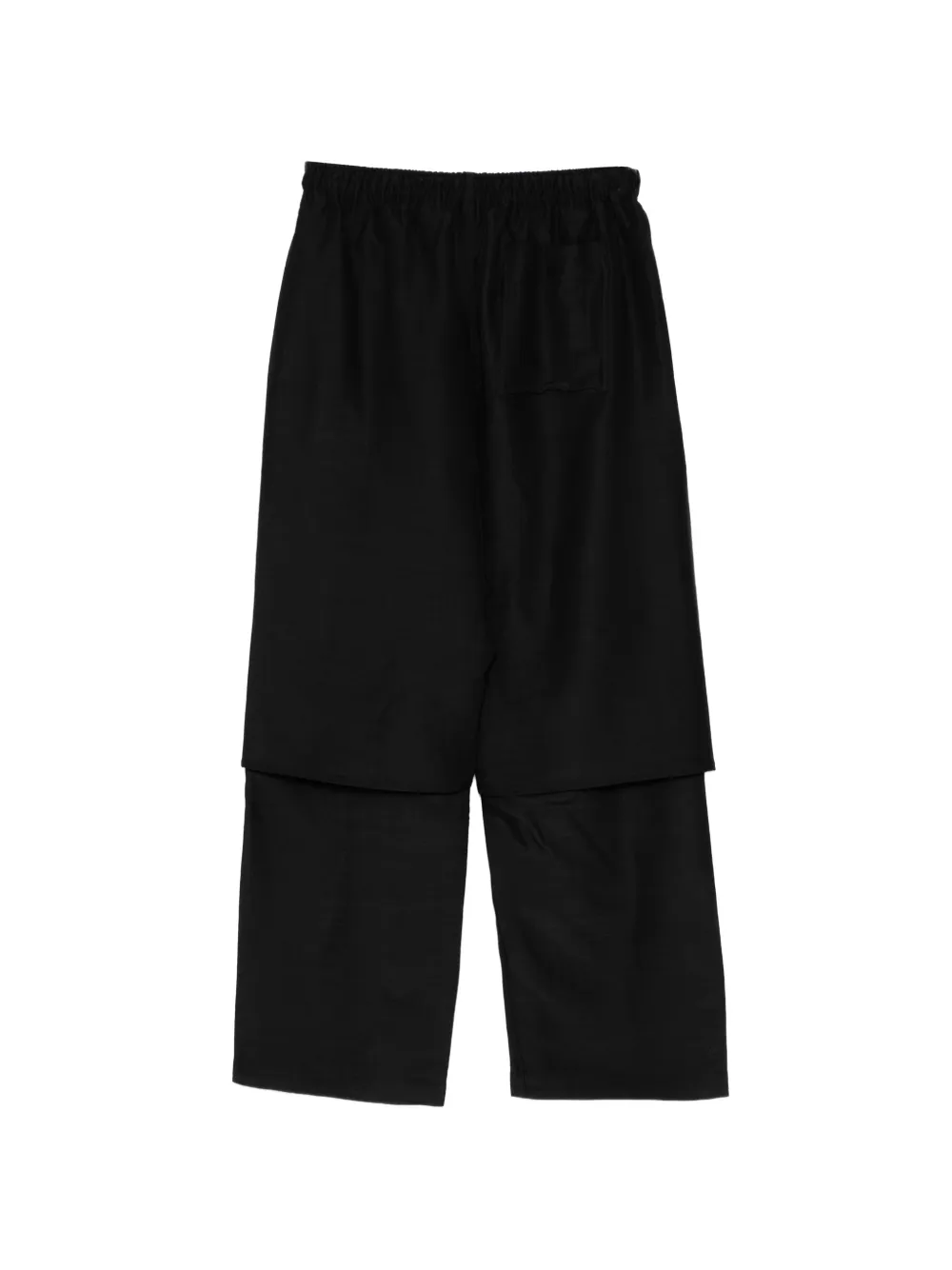 Samuel Guì Yang Drawstring Tapered Trousers - Black 