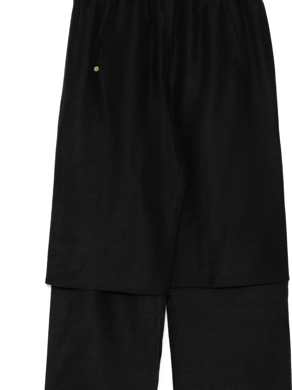  Samuel Guì Yang Drawstring Tapered Trousers - Black 