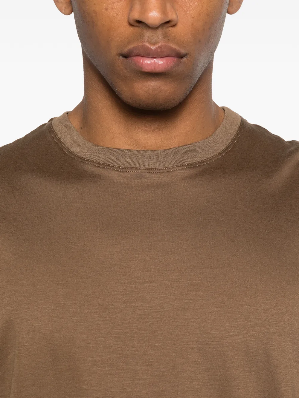 Kiton T-shirt met ronde hals Bruin