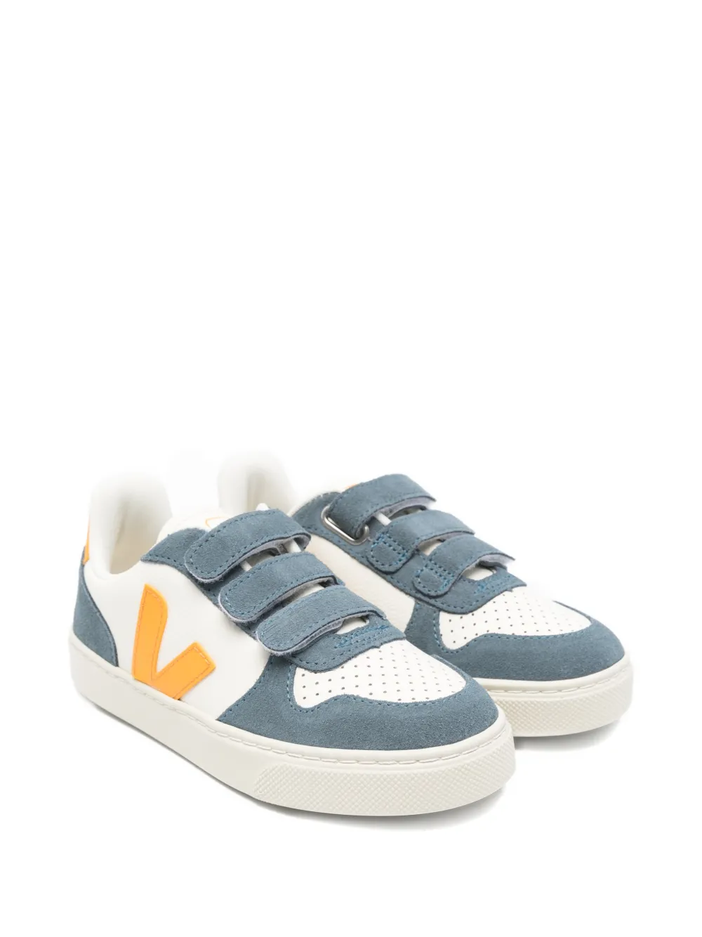VEJA Kids V-10 touch-strap sneakers - Bianco