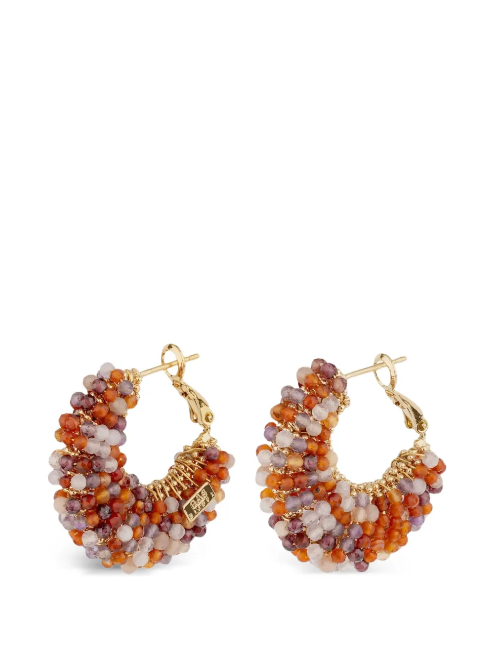 Gas Bijoux Izzia beaded hoop earrings - Oro