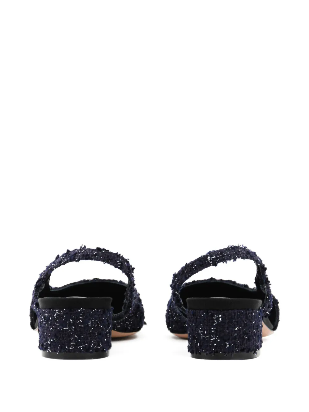 Paul Warmer Loulou slingback pumps met franje Blauw