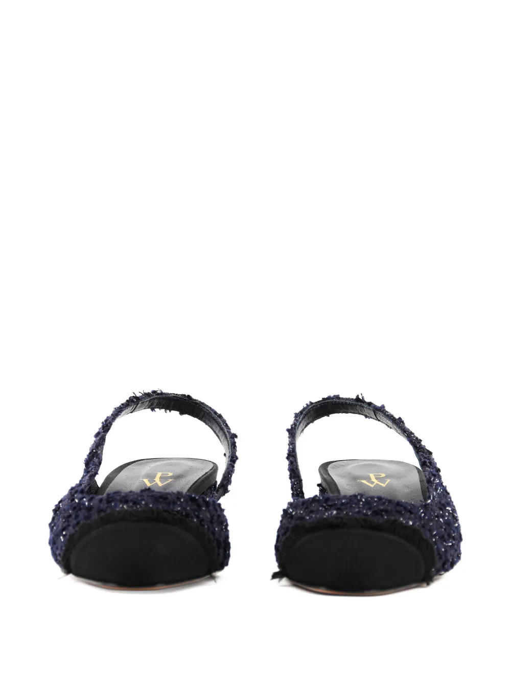 Paul Warmer Loulou slingback pumps met franje Blauw