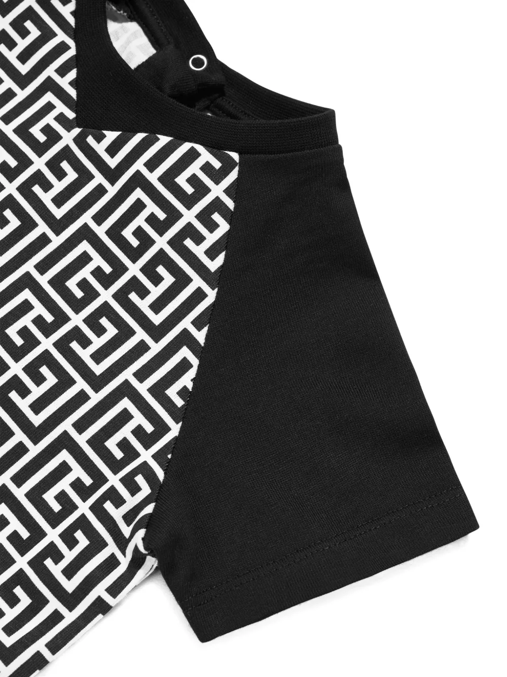 Balmain Kids T-shirt met monogramprint Wit