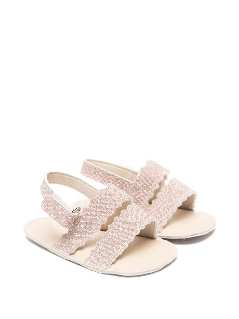 BabyWalker scalloped-strap glitter sandals - Rosa