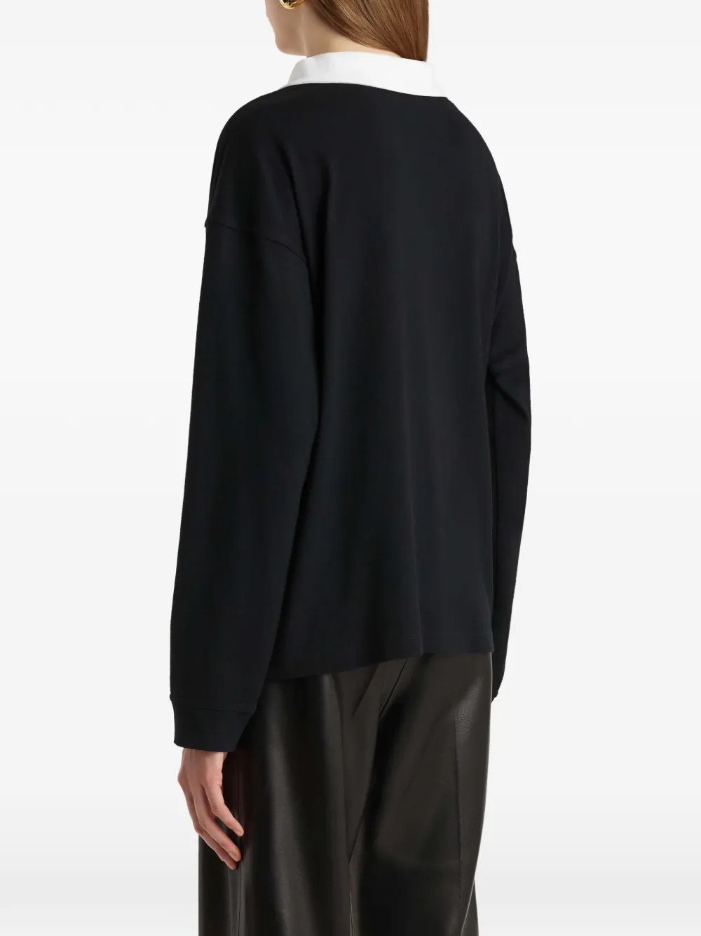 KHAITE Faithful button-up polotop Zwart