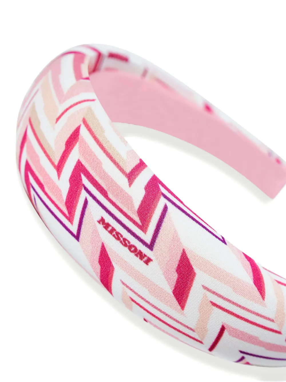 Missoni Kids Haarband met zigzag-patroon Wit