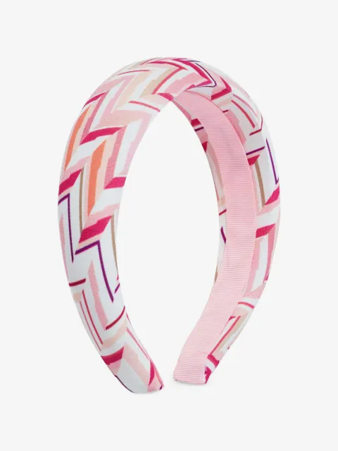 Missoni Kids Faixa de cabelo com padronagem chevron