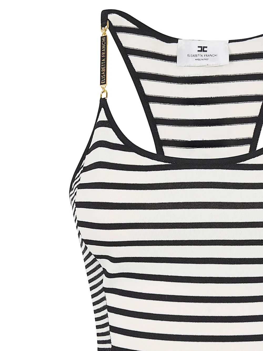  Elisabetta Franchi Striped Top - White 