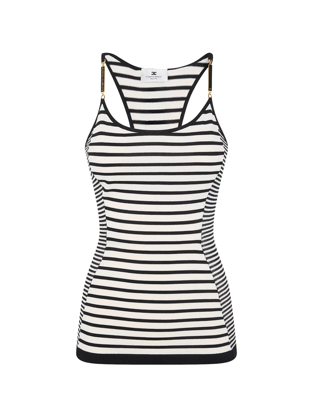 Elisabetta Franchi striped top - Bianco