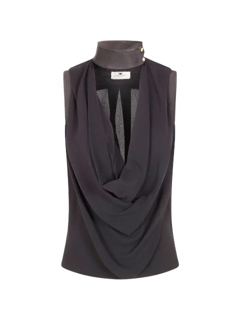 Elisabetta Franchi cowl-neck sleeveless blouse