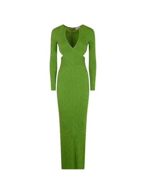 Elisabetta Franchi Red Carpet dress in openwork knit fabric with jewel detail