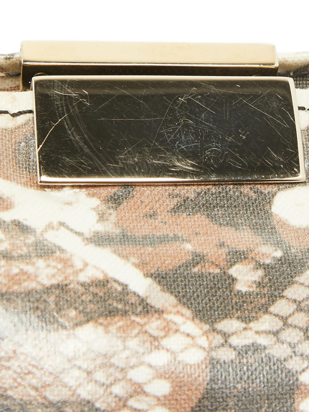 【JIMMY CHOO】ジミーチュウ パイソンクラッチバッグ Jimmy Choo Pre-Owned パイソンプリント レザークラッチバッグ
