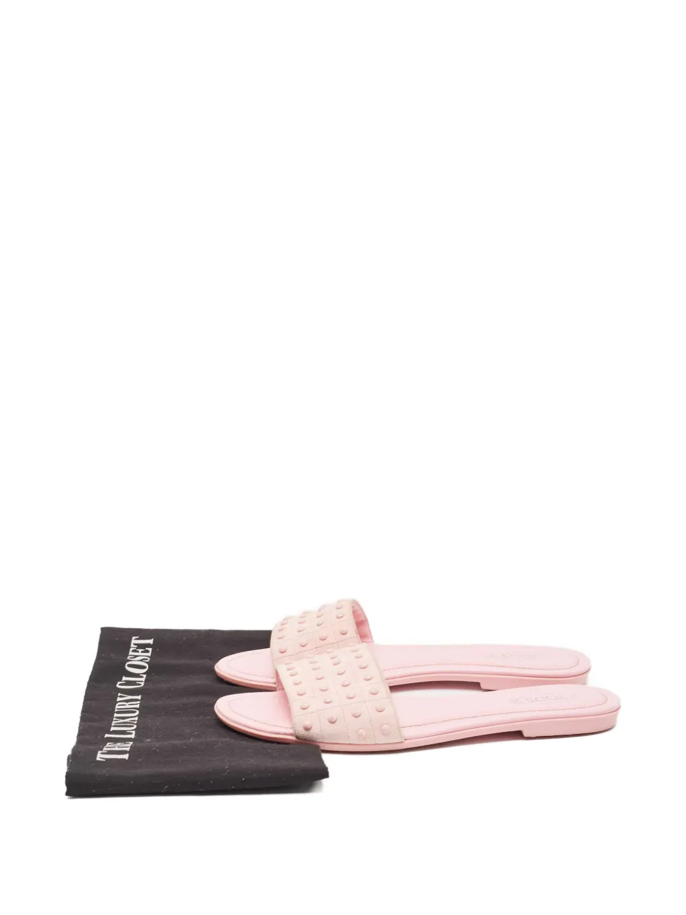 Tod's Vintage suede studded sandals - Rosa