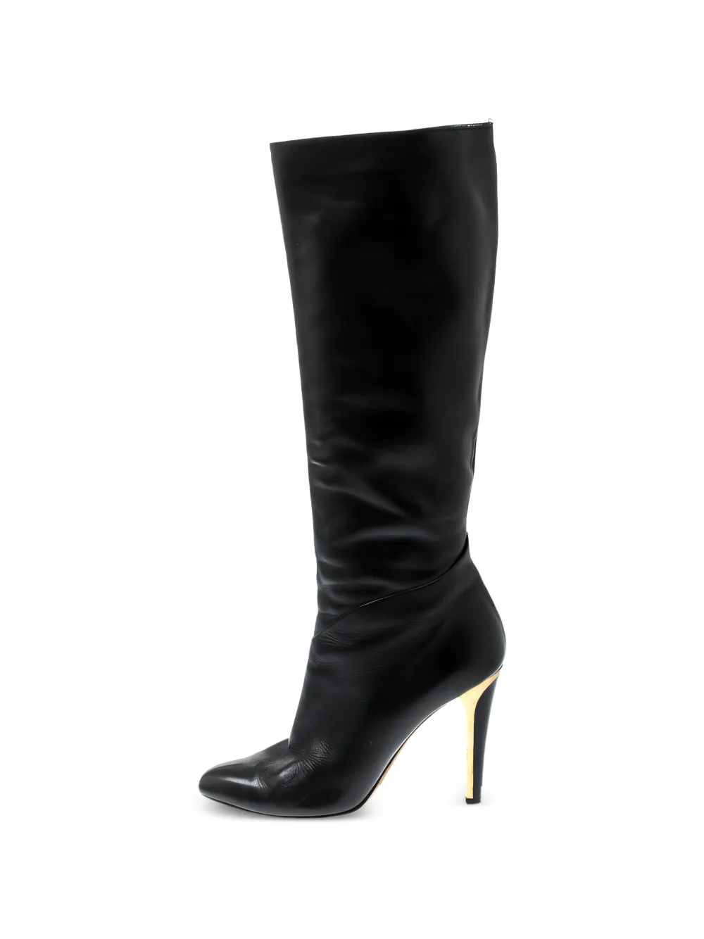 Jimmy Choo Pre-Owned Stivali in pelle con punta smussata - Nero