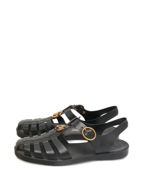 Gucci Pre-Owned lion head double g sandals