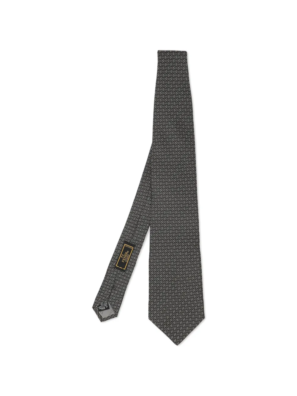 Fendi Pre-Owned FF-pattern silk tie - Marrone
