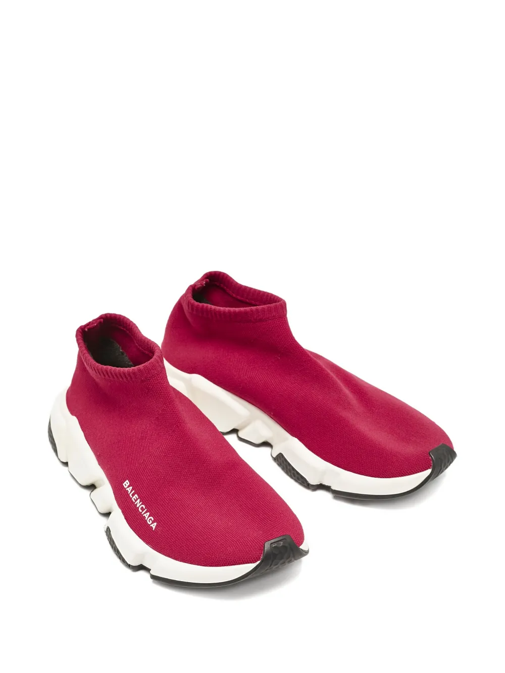Balenciaga Pre-Owned knit slip-on sneakers - Rosso