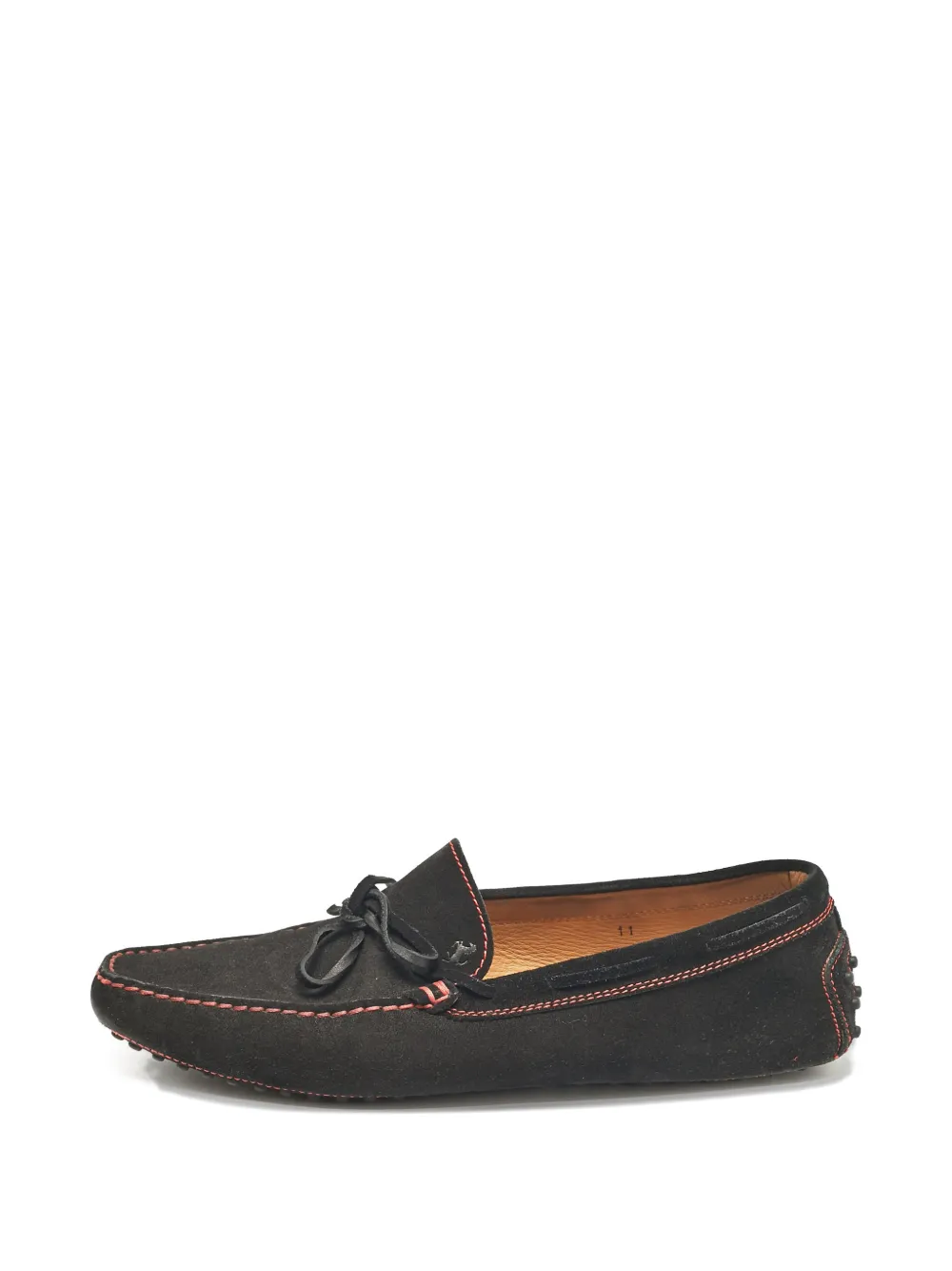Tod's Vintage suede tie loafers - Nero