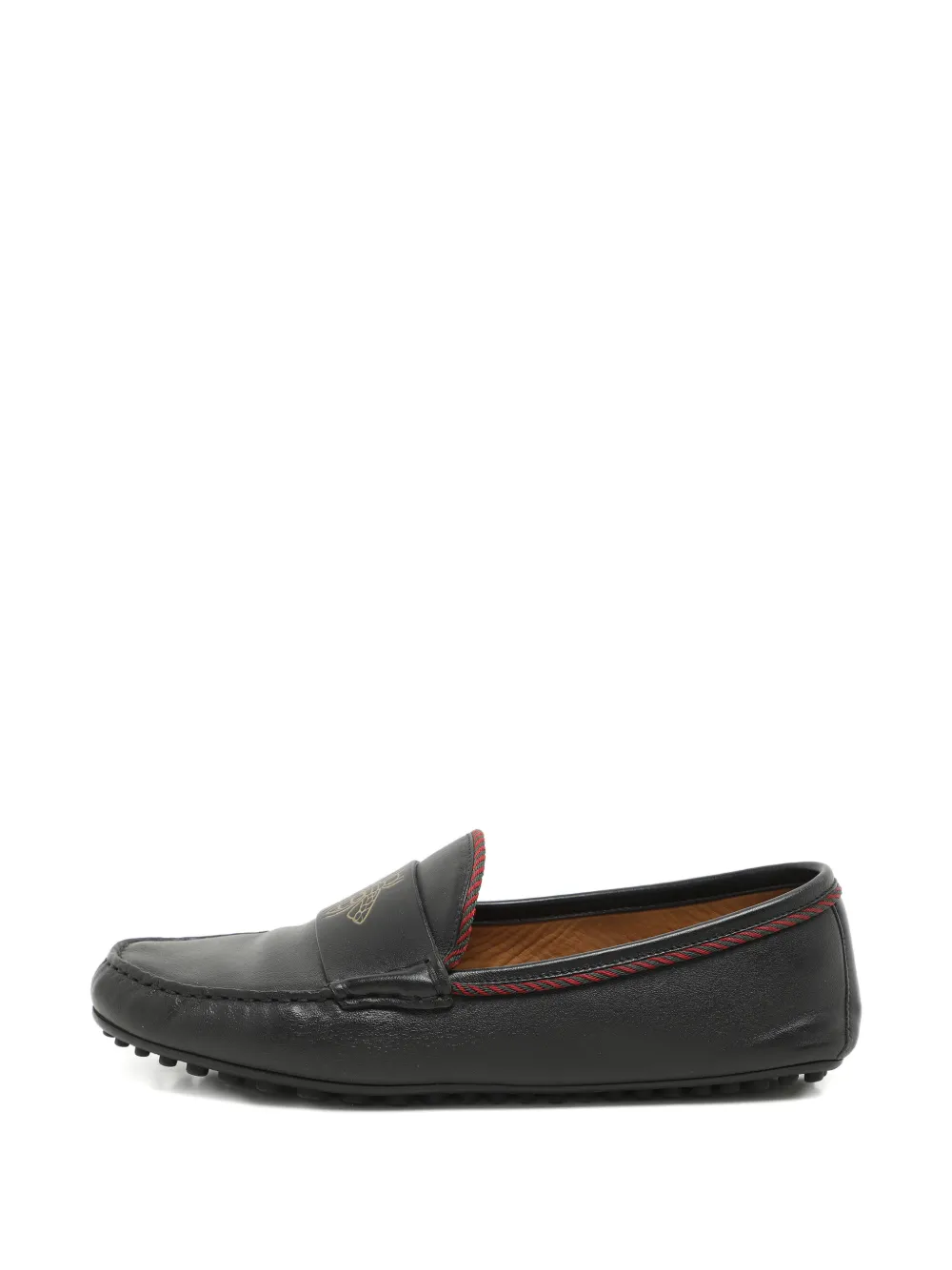 Gucci Pre-Owned Bee-detail leather loafers - Nero