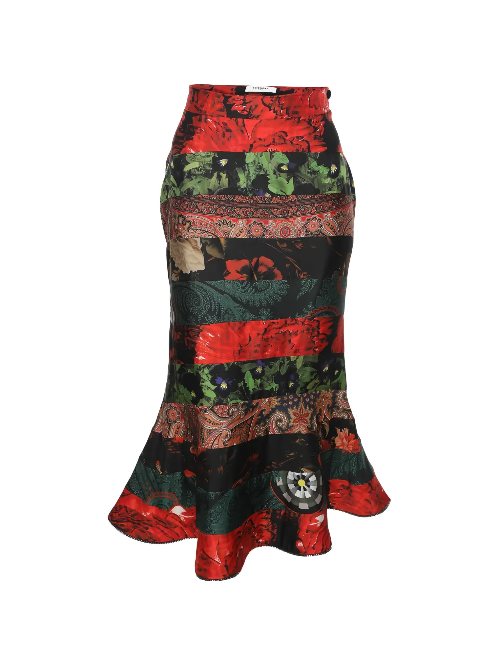 Givenchy Pre-Owned floral-print midi skirt - Rosso