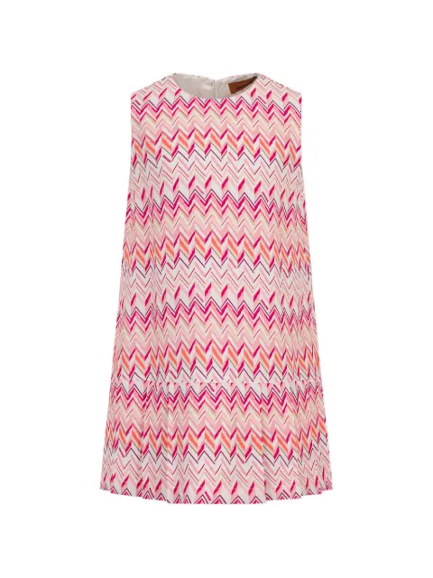 Missoni Kids Vestido chevron com pregas
