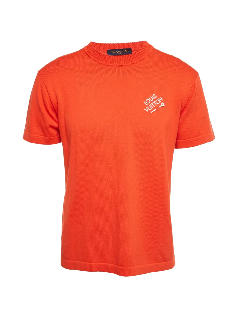 Louis Vuitton Pre-Owned embroidered logo T-shirt - Arancione