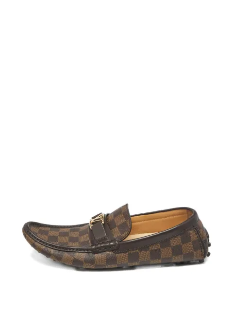 Louis Vuitton Pre-Owned loafers i kanvas og læder