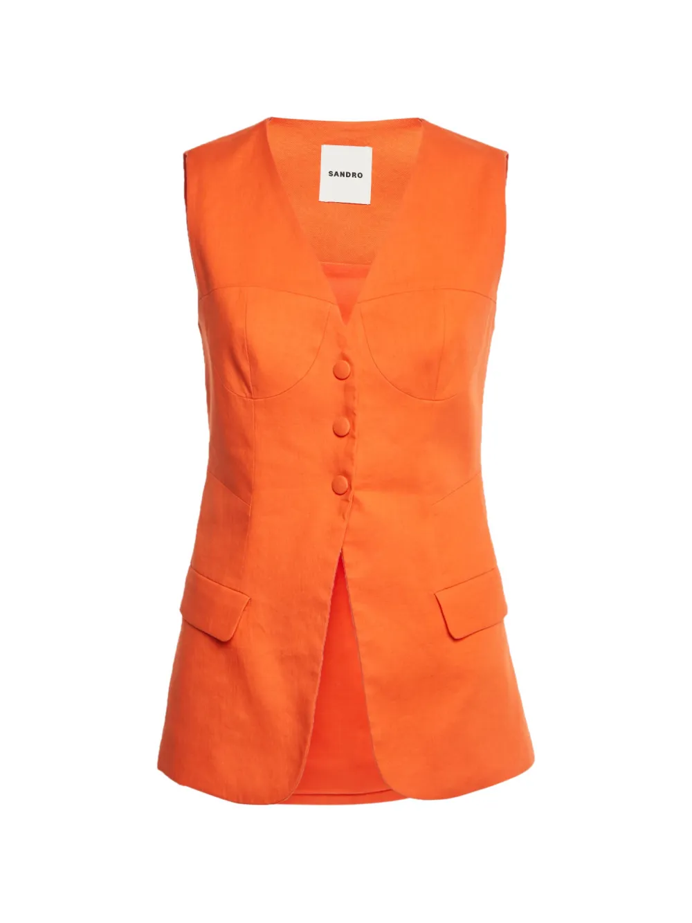 SANDRO buttoned vest - Arancione