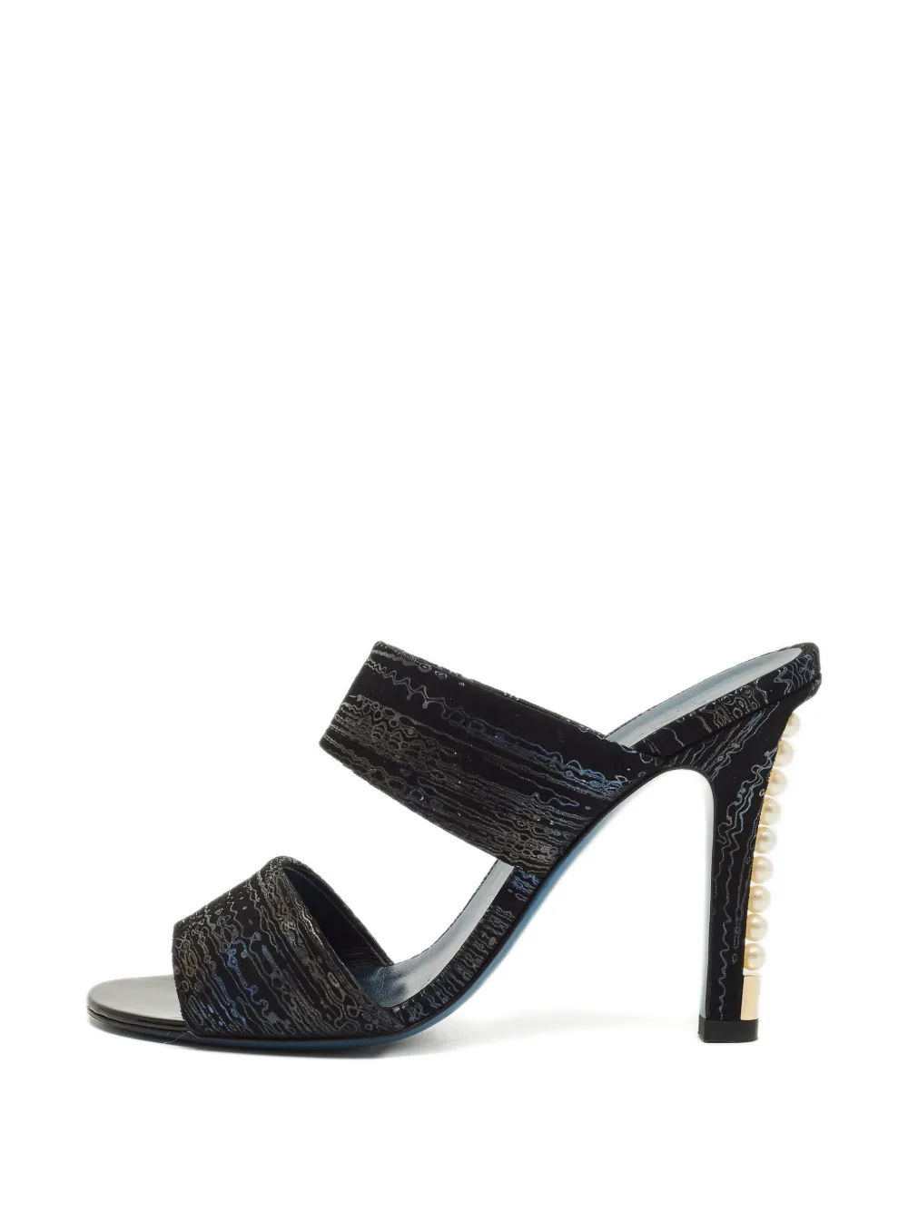 CHANEL Pre-Owned pearl-embellished sandals - Schwarz