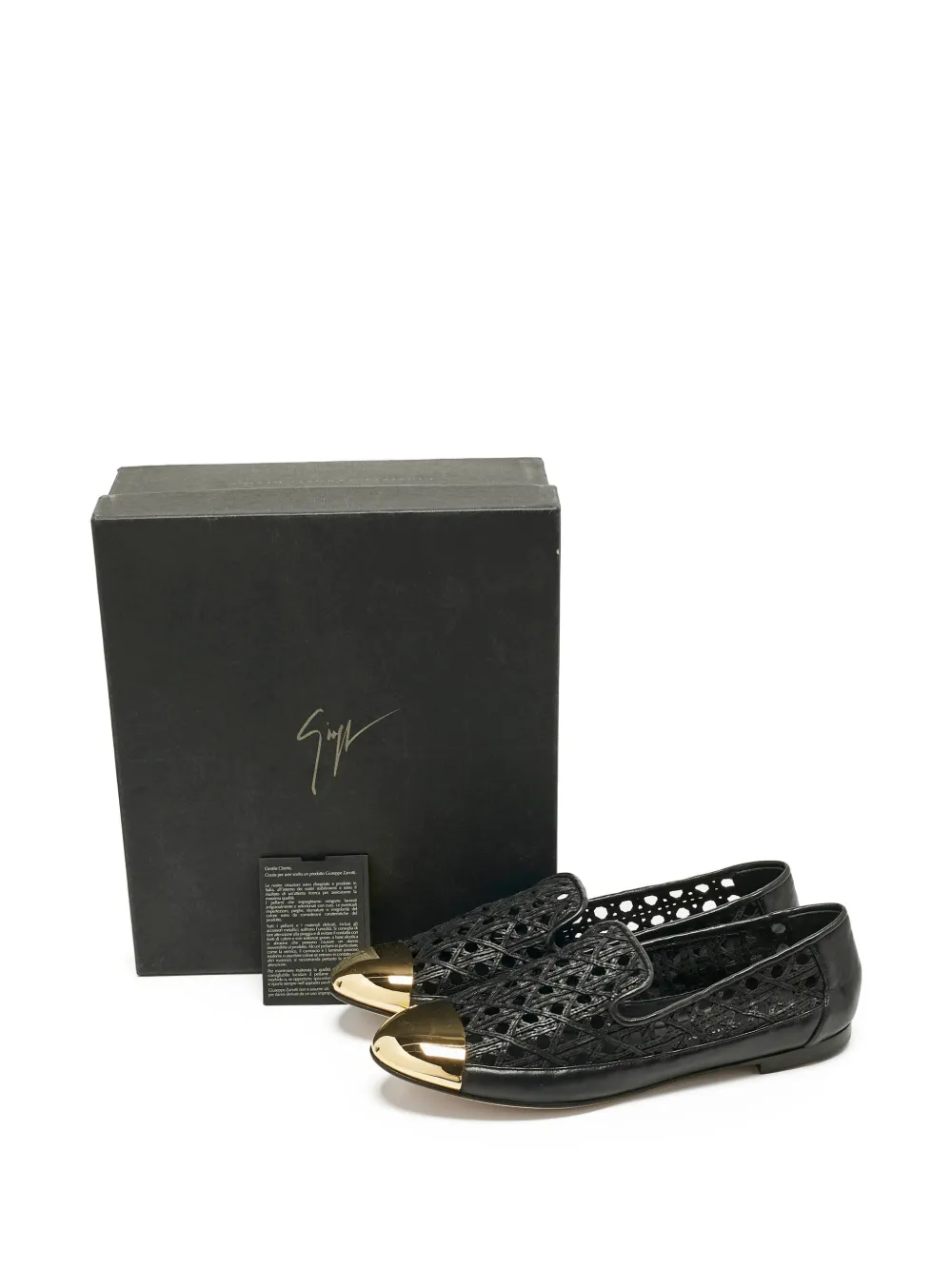 Giuseppe Zanotti leather cap-toe loafers - Nero