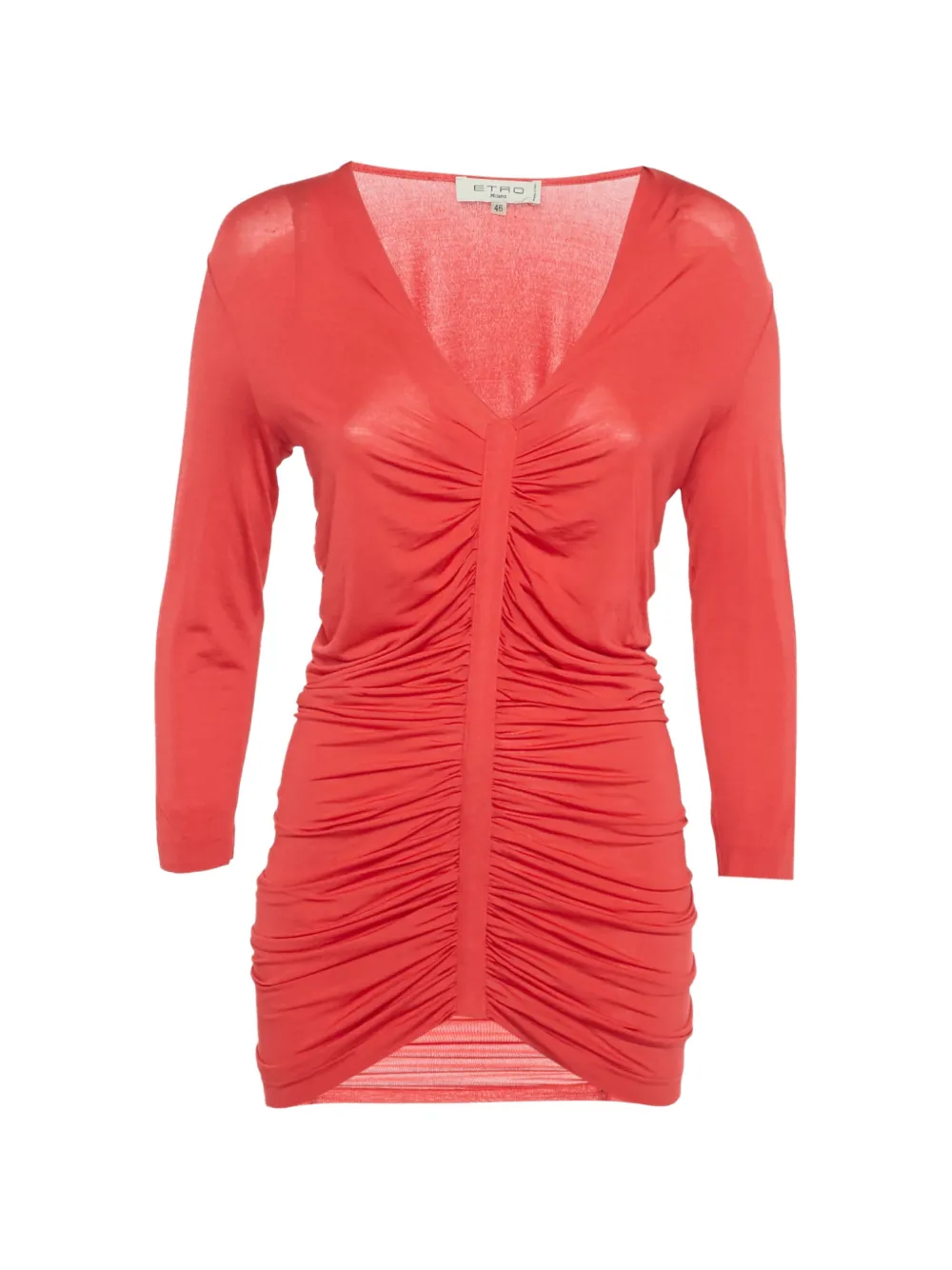 Etro Pre-Owned Top a maniche lunghe con ruches - Rosso