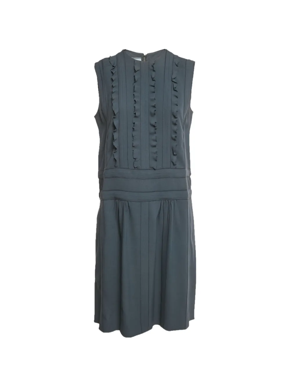 Prada Pre-Owned Abito con ruches - Grigio