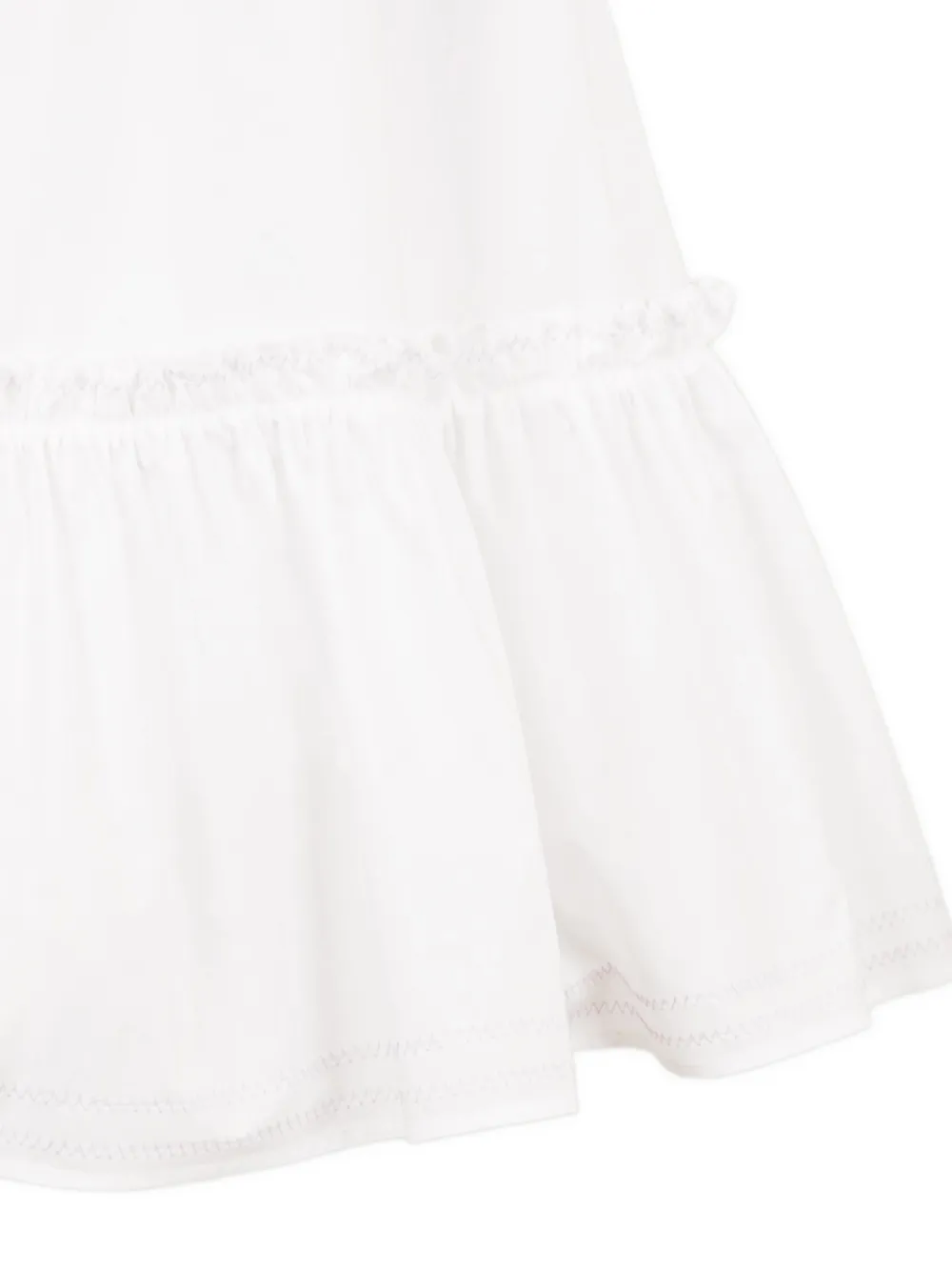 Zigzag-Trim Tiered Dress