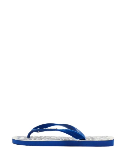 D&G Vintage branded velvet flip-flop