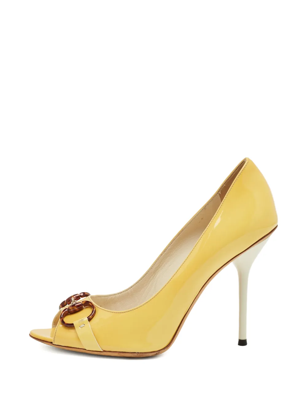 Gucci Pre-Owned Jolene horsebit leather pumps - Giallo