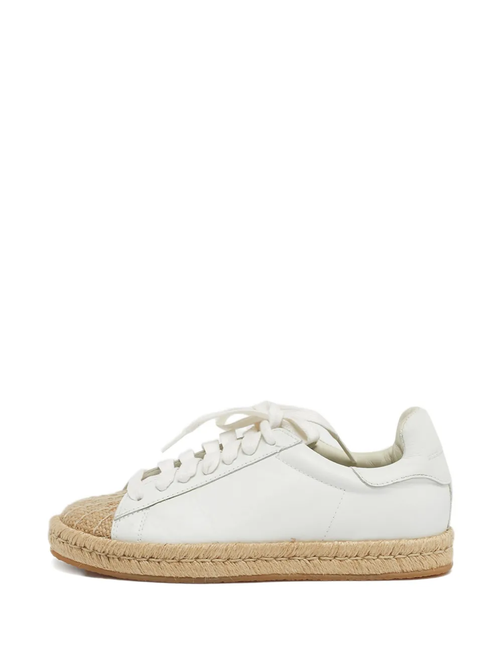 Alexander Wang jute-toe leather sneakers - Bianco