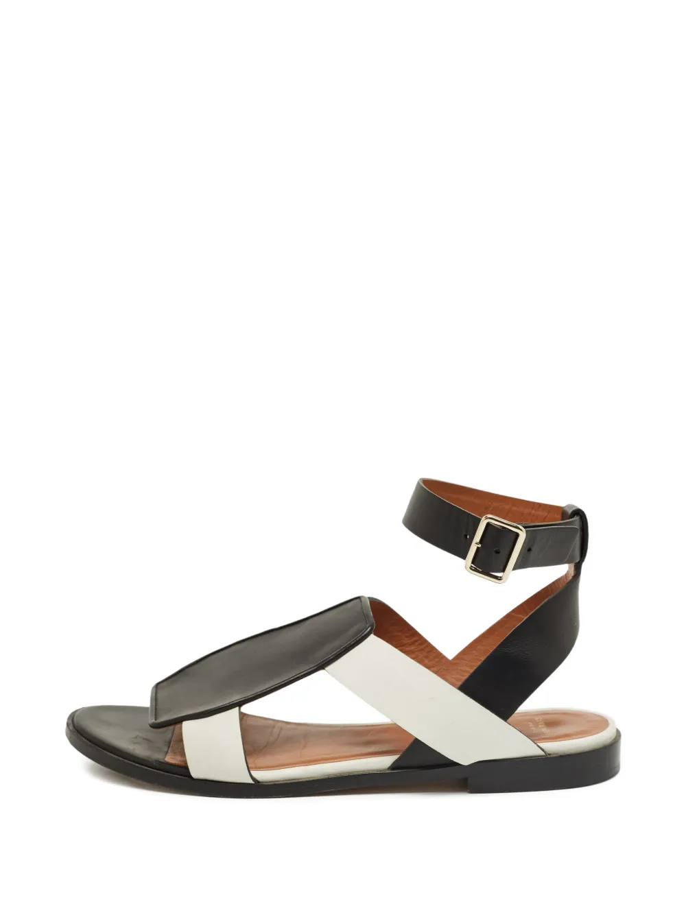 Givenchy Pre-Owned leather flat sandals - Schwarz