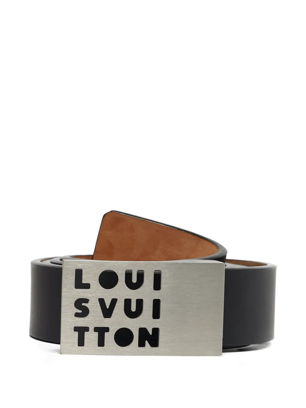 Louis Vuitton Pre-Owned 2003 cut-out logo belt - Nero