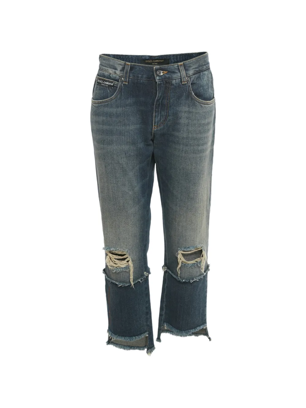 Dolce & Gabbana Pre-Owned Jeans con effetto vissuto - Blu