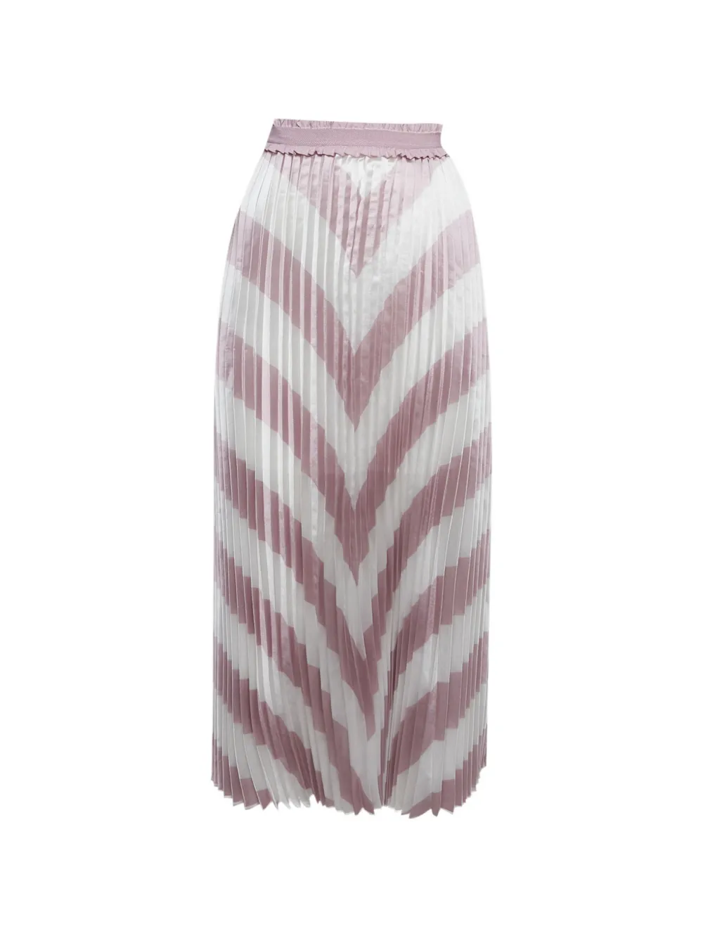 Maje plisse stripe maxi skirt - Bianco