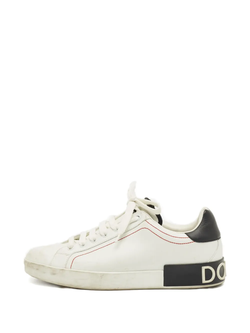 Dolce & Gabbana Pre-Owned Portofino leather sneakers - Weiß