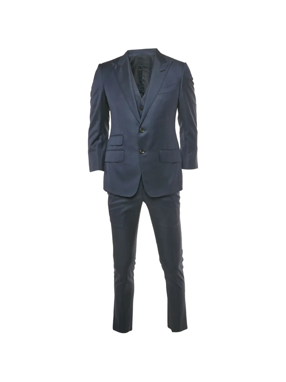 TOM FORD three-piece wool suit - Blu