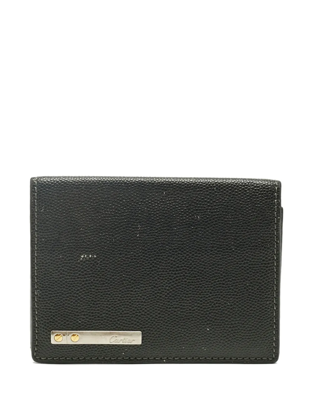 Cartier Santos pebbled leather bi-fold wallet - Nero